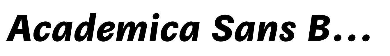 Academica Sans Black Italic